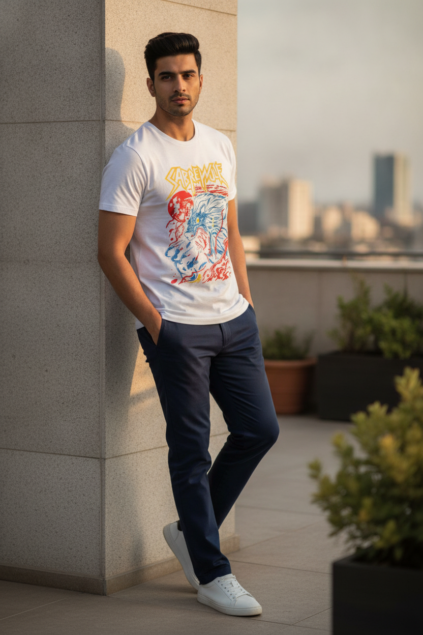 Sabrewolf White Tee
