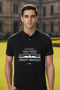 Save Govt. Schools Movement Tee - Styched in India Graphic Polo T-Shirt Black Color