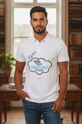 Save Govt. Schools Movement Tee - Styched in India Graphic Polo T-Shirt White Color