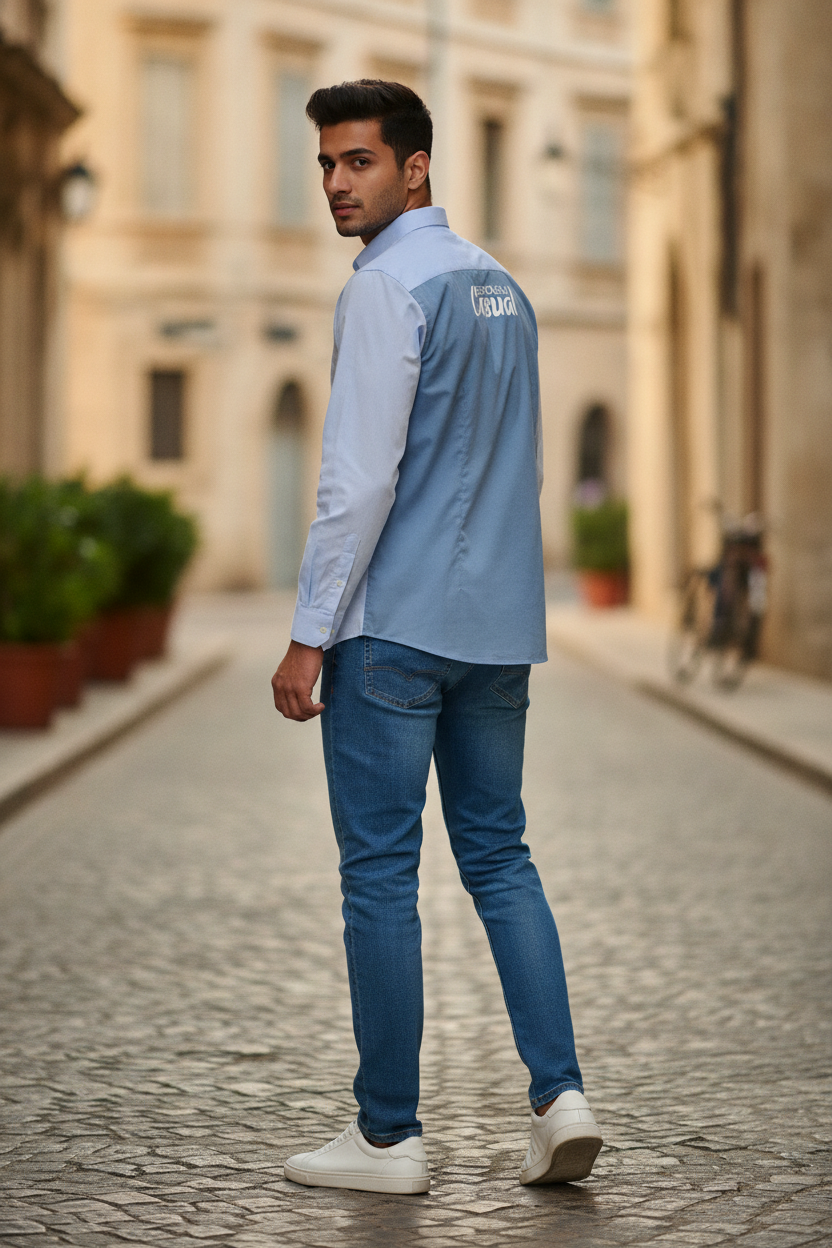 Seriously Casual Blue Full Sleeve Shirt