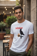 Silence Graphic Printed White Tshirt