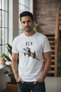 Sleepy Panda Graphic Printed White Tshirt