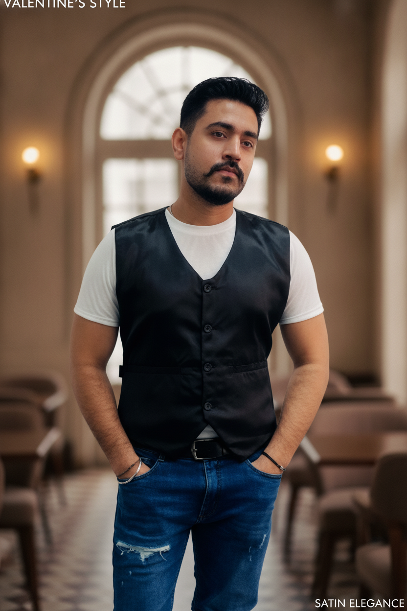 Smart Satin Waist Coat