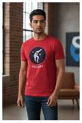 Space Rider Graphic Printed Red Tshirt