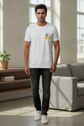 Stay Cool Pocket Printed White Tshirt