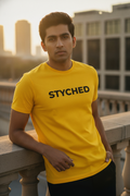 Styched Font Yellow Tshirt