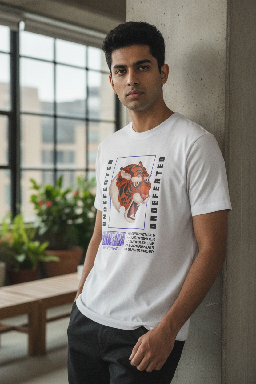 Surrrender Graphic Printed White Tshirt