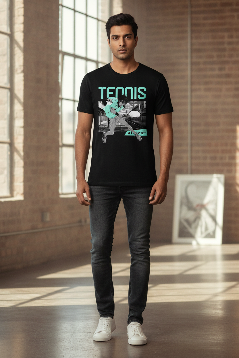 Tennis Black Tee