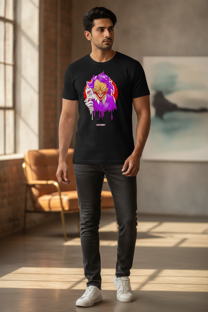The Joker - Illustrative Graphic Black Tee