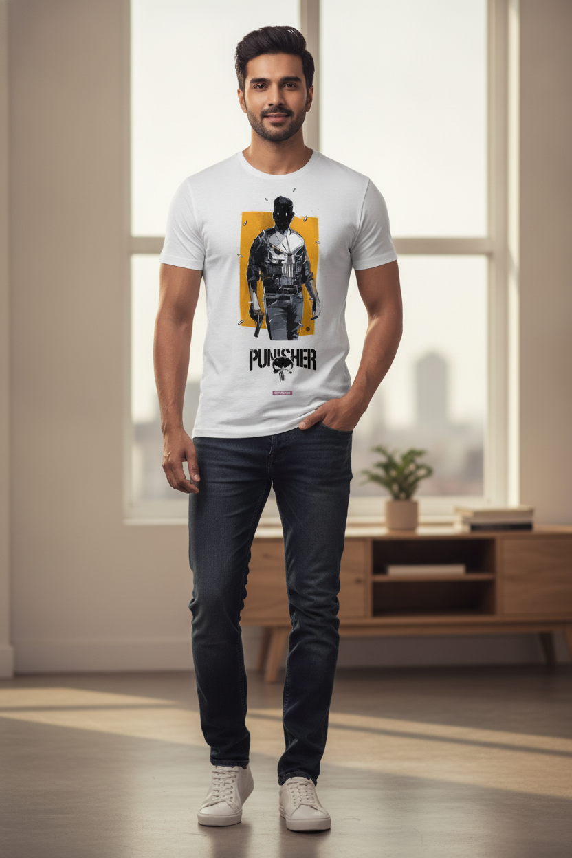 The Punisher - Marvel Cinematic Universe - Comic Style printed T-Shirt