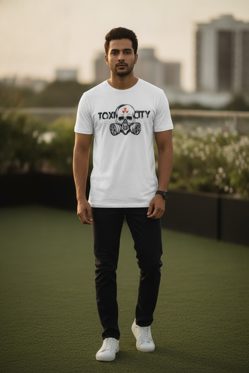 Toxicity Graphic White Tshirt