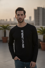 Unstoppable - Vertical Print Authentic Styched Full Sleeve Tee