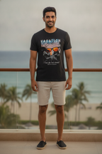 Vacation Graphic T-Shirt Black Color