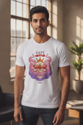 Vape King - Illustrative Graphic Designed T-Shirt White
