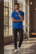Vintage Print Blue Tshirt
