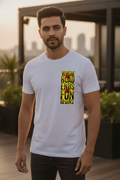 Where the road Ends the Fun Begins White Asymmetric Printed T-Shirt