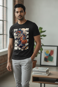 Wolf Graphic Printed Black Tshirt