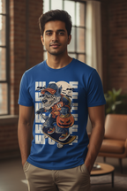 Wolf Graphic Printed Blue Tshirt