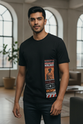 Worldwide Graphic Printed Black Tshirt