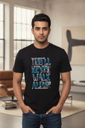 You'll never walk alone YNWA - Liverpool Fan Block Printed Black Tee