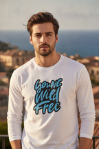 Young Wild And Free - White Full Sleeve T-Shirt Cotton