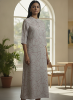 Grey Tunic Kaftan Dress