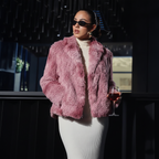 Dye-Fur Shawl Jacket