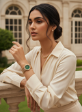 The Emerald Luxe Bracelet Watch - Gold