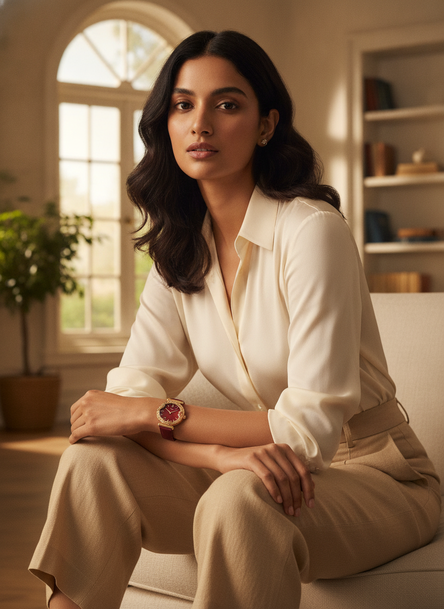The Sapphire Marble Watch - Gold