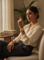 The Crystal Royale Watch - Gold Silver