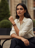 The Ruby Square Watch - Antique Gold