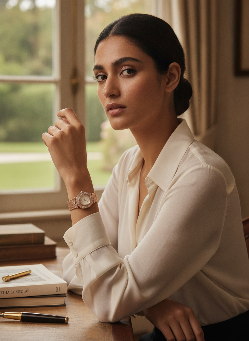 The Emerald Crystal Watch - Royal Gold