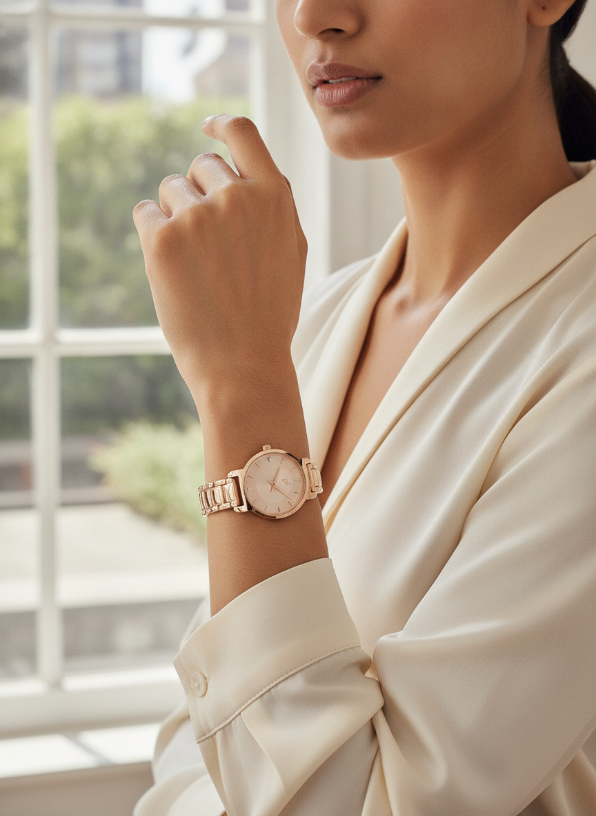 The Rosé Sunray Watch - Champagne Rose