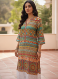 Vibrant Multi-Color Ethnic Print Kurti