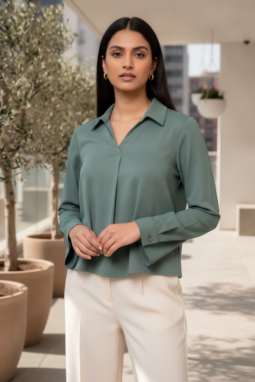 Ibuki Open Collar Top