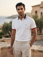 Tommy Hilfiger White Polo T-Shirt with Contrast Collar