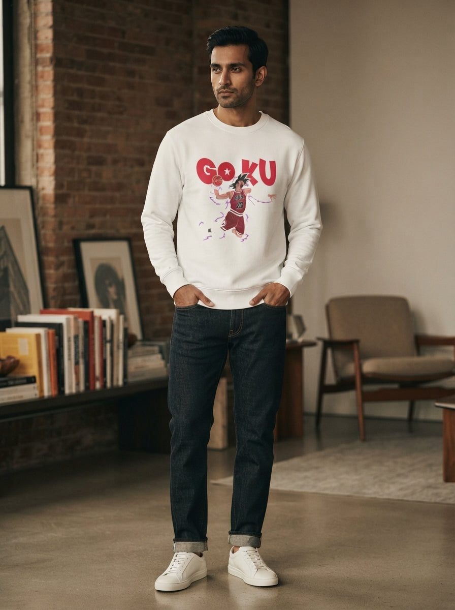 Anime White Sweatshirt