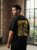 Lightning Black Oversized Tee