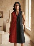 Women's Multi Color Block Sleeveless Dress