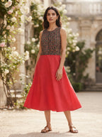 Floral Printed A-Line Casual Dress