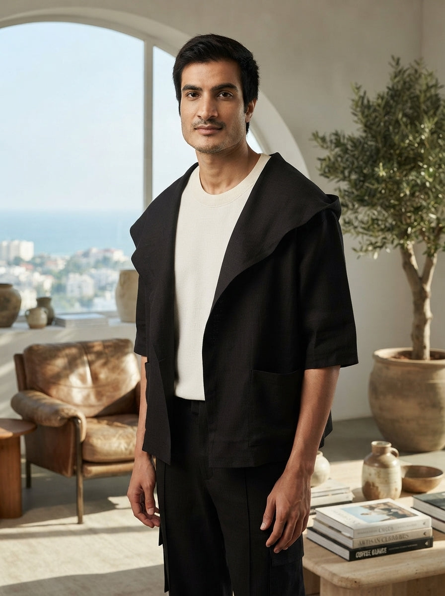 Black Free Size Banyan Jacket