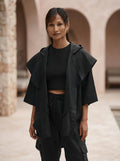 Black Oversized Outerwear Unisex Banyan Jacket