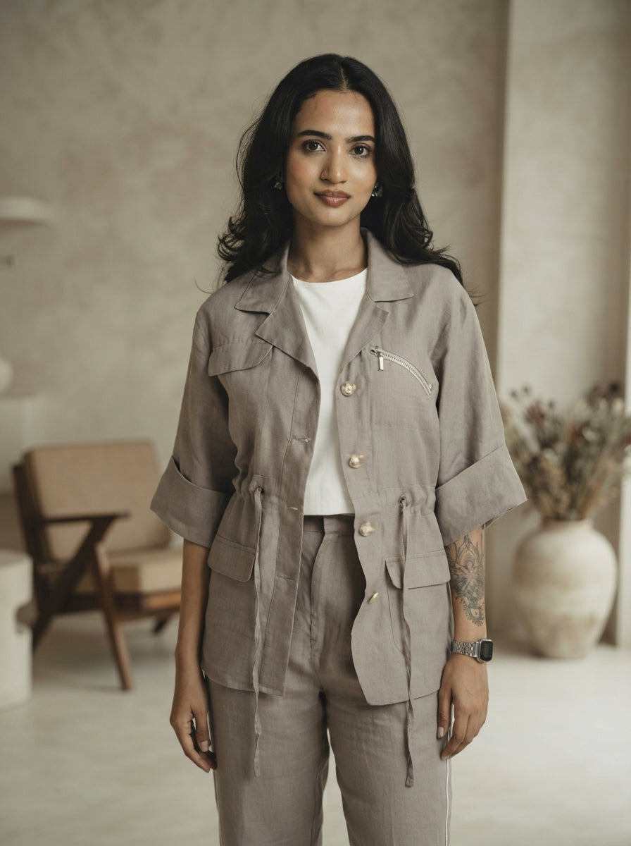 Khaki Comfort Fit Amber Shacket