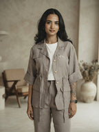Khaki Comfort Fit Amber Shacket