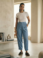 Blue Jasper Tapered Pants