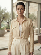 Beige Classic Sublime Pintuck Shirt