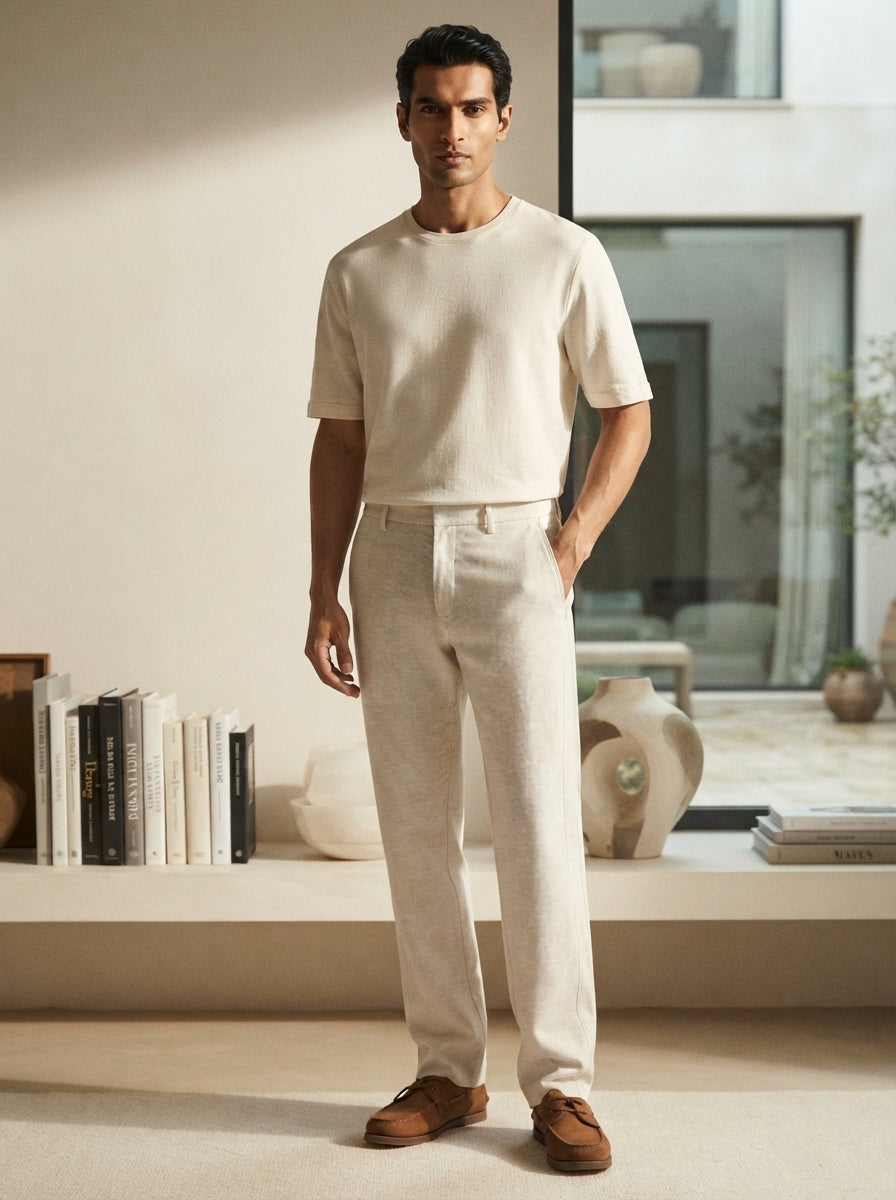 Oatmeal Tailored Cedar Pants