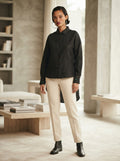 Black Oversized Morningstar Balloon Sleeve Shirt