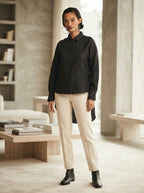Black Oversized Morningstar Balloon Sleeve Shirt