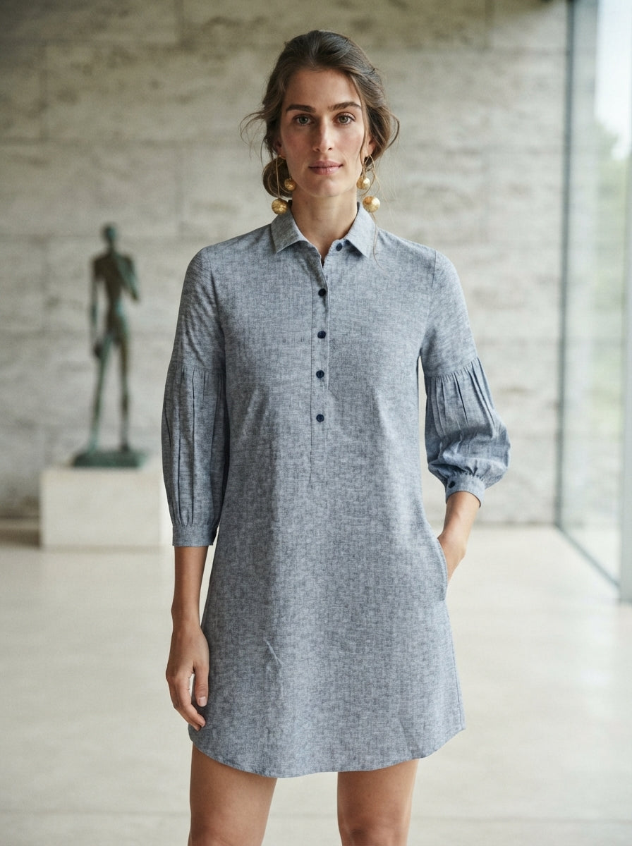 Blue Horizon Sleeve Dress